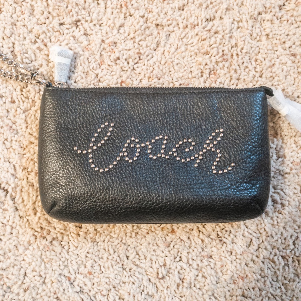NWT Coach studded wristlet